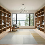 Geometric Modern Beige and Neutral Beige Neutral Geometric Block Area Rug
