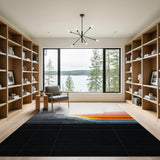 Multi-Color Gradient Horizon Abstract Rug