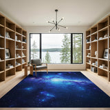 Swirling Nebula Blue Area Rug