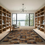Chocolate Chip Cookie Checkerboard Area Rug