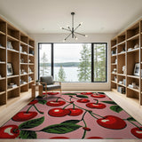 Cherry Delight Fruit Pattern Area Rug