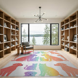 Rainbow Pets Kids Washable Area Rug