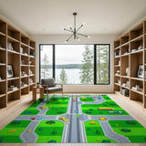 Kids Cartoon City Street Play Rug
