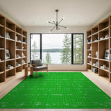 Vibrant Green Daisy Polka Dot Area Rug
