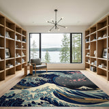 Great Wave Sakura Blossom Area Rug