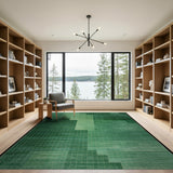 Geometric Modern Green Green Geometric Block Area Rug