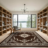 Ornate Ivory Border Traditional Persian Rug