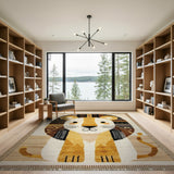 Cute Tribal Lion Kids Area Rug
