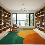 Vibrant Overlapping Circles Multi-Color Area Rug