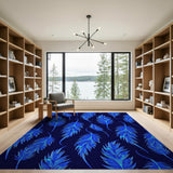 Mystic Blue Feathers Area Rug