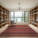 Vibrant Multi-Stripe Southwestern Area Rug