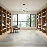 Beige and Neutral Ethereal Clouds Beige Neutral Area Rug