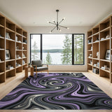 Purple Swirl Abstract No. 9 Area Rug