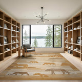 Savanna Big Cat Silhouette Area Rug
