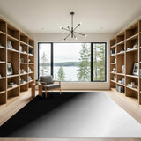 Black White Diagonal Gradient Area Rug