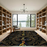 Musical Theater Masks Area Rug