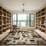 Brown Bear Heritage Tribal Area Rug