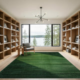 Green Diagonal Gradient Shag Area Rug
