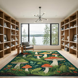 Enchanted Mushroom Forest Rug