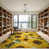 Vibrant Sunflower Fields Area Rug