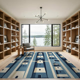 Nautical Lighthouse Blue Area Rug
