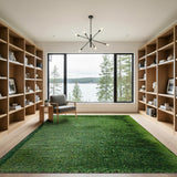 Lush Green Grass Shag Area Rug