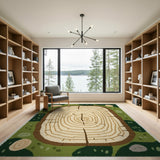 Tree Stump Moss Area Rug
