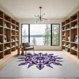 Purple Mandala Floral Purple Area Rug