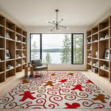 Whimsical Gingerbread Cartoon Area Rug