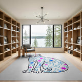 Whimsical Starry Cat Area Rug