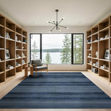 Indigo Striped Woven Area Rug