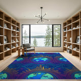 Neon Globe City Geometric Area Rug