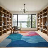 Vibrant Abstract Organic Shapes Area Rug