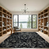Intricate Dahlia Floral Area Rug