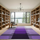 Purple Geometric Line Abstract Area Rug