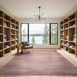 Blush Pink Mandala Abstract Area Rug