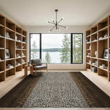 Ombre Leopard Print Area Rug