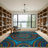 Rainbow Spiral Mountain Area Rug