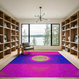 Vibrant Pixelated Geometric Multi-Color Area Rug