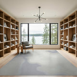 Grey Grey Topographic Contour Area Rug