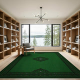 Emerald Green Persian Medallion Area Rug