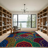 Vibrant Persian Archway Area Rug