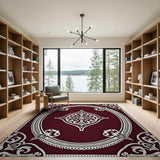 Red Ornate Maroon Traditional Persian Area Rug