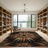 Bold Sunburst Geometric Area Rug
