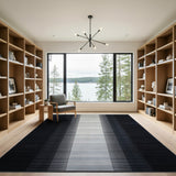 Black and White Black White Halftone Gradient Area Rug