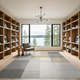 Geometric Modern Beige and Neutral Neutral Geometric Block Area Rug