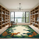 Dinosaur Jungle Kids Washable Area Rug