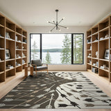 Brown Tan Arrow Burst Area Rug