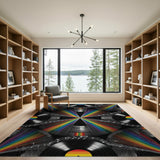 Rainbow Vinyl Records Area Rug
