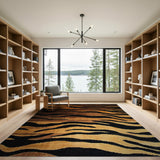 Abstract Area Bold Tiger Stripe Area Rug